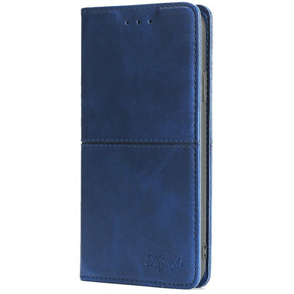 For Motorola Edge 70 5G Case Card Slots Cowhide Texture Phone Leather Cover - Blue
