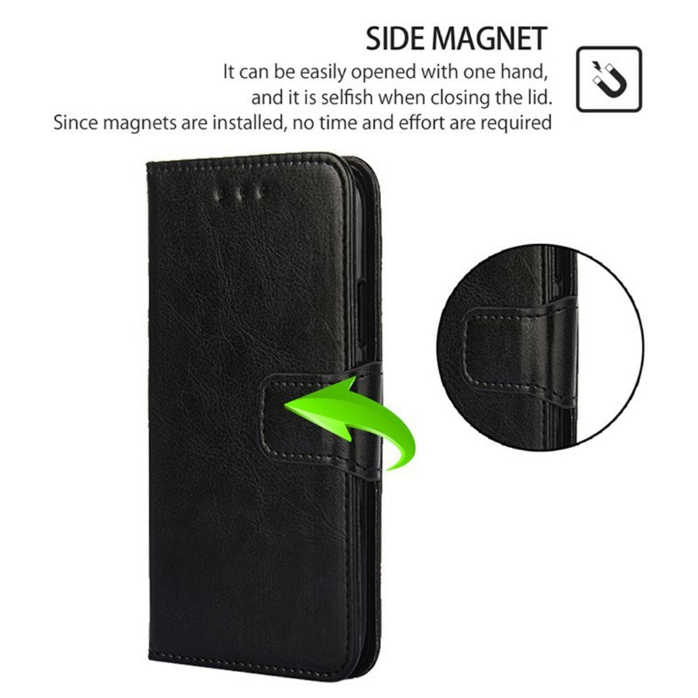 For Motorola Edge 70 5G Case Wallet PU Leather + TPU Folding Stand Phone Cover - Black