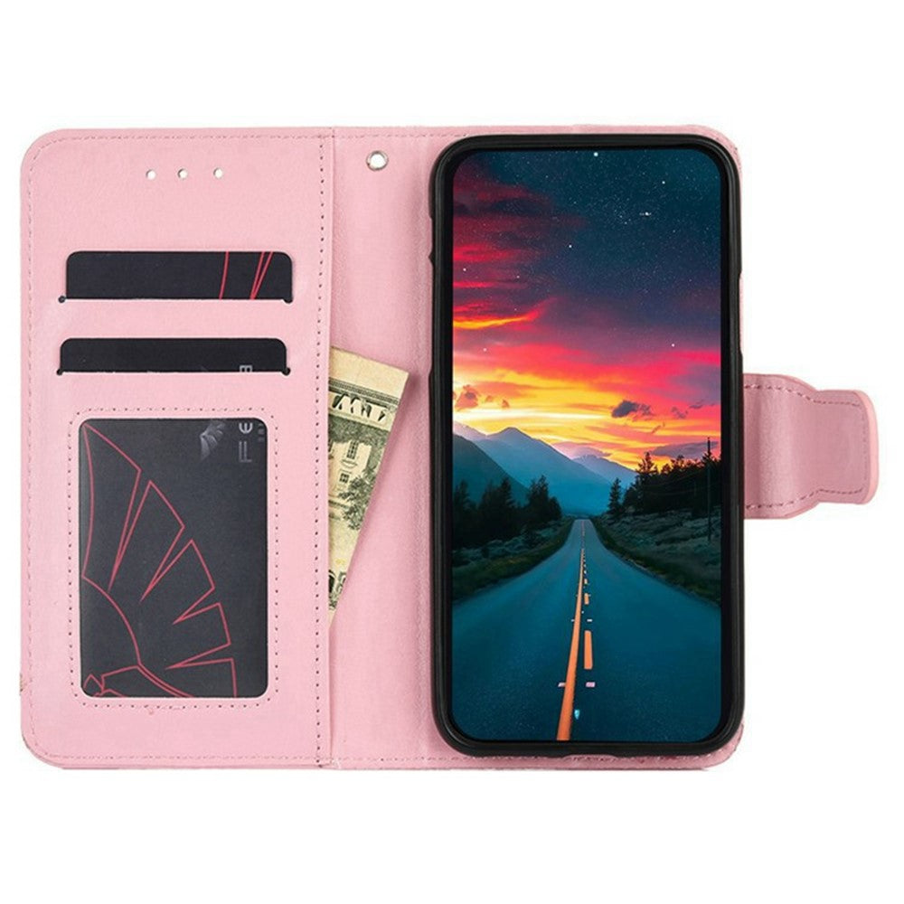 For Motorola Edge 70 5G Case Wallet PU Leather + TPU Folding Stand Phone Cover - Pink