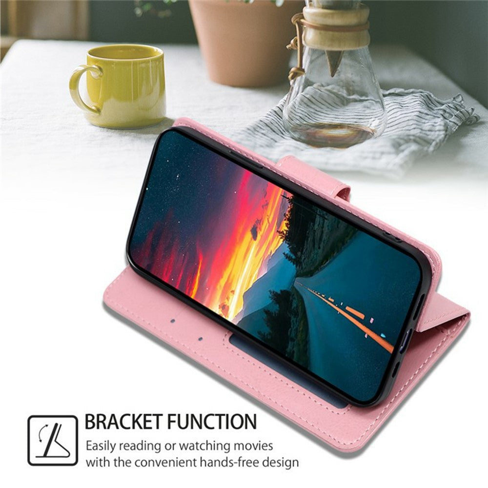For Motorola Edge 70 5G Case Wallet PU Leather + TPU Folding Stand Phone Cover - Pink