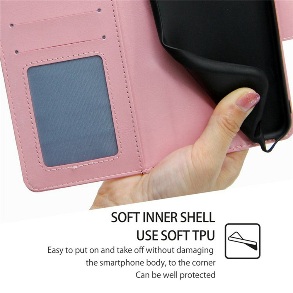 For Motorola Edge 70 5G Case Wallet PU Leather + TPU Folding Stand Phone Cover - Pink