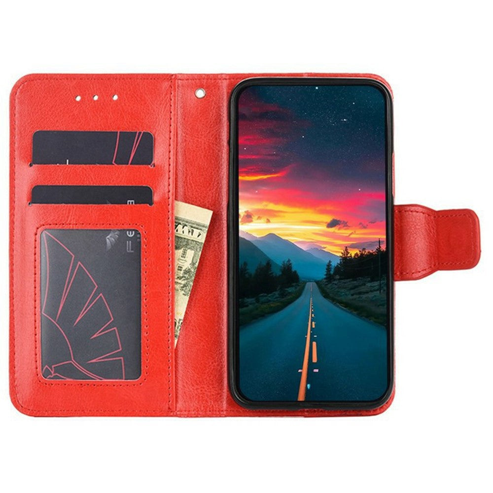 For Motorola Edge 70 5G Case Wallet PU Leather + TPU Folding Stand Phone Cover - Red