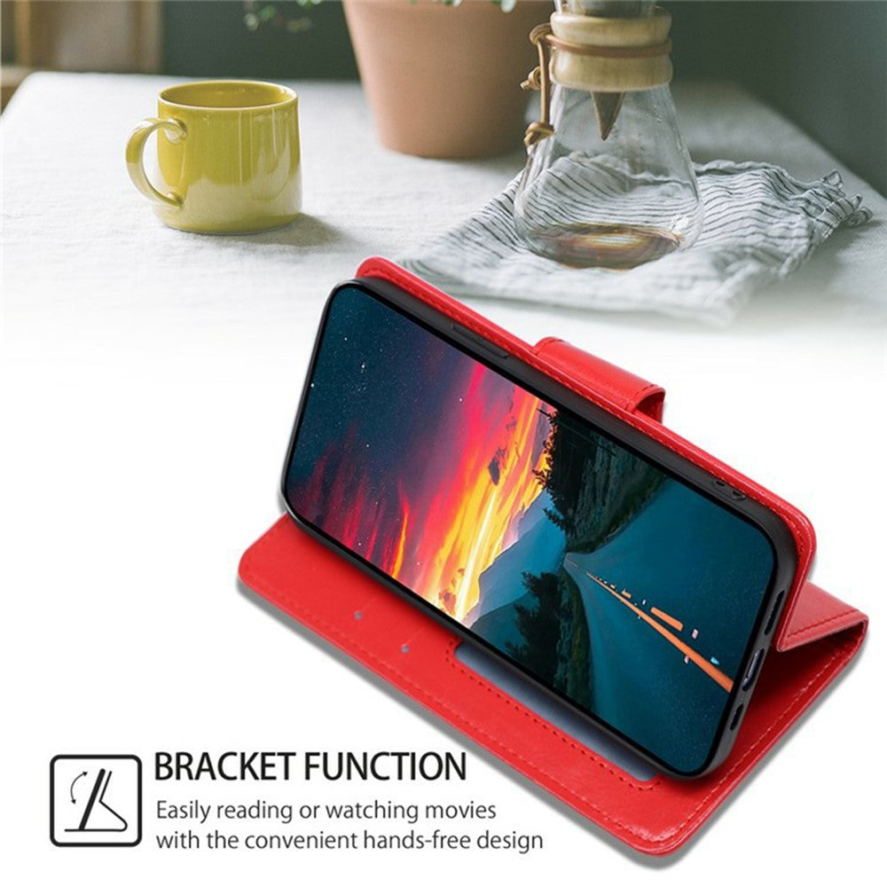 For Motorola Edge 70 5G Case Wallet PU Leather + TPU Folding Stand Phone Cover - Red