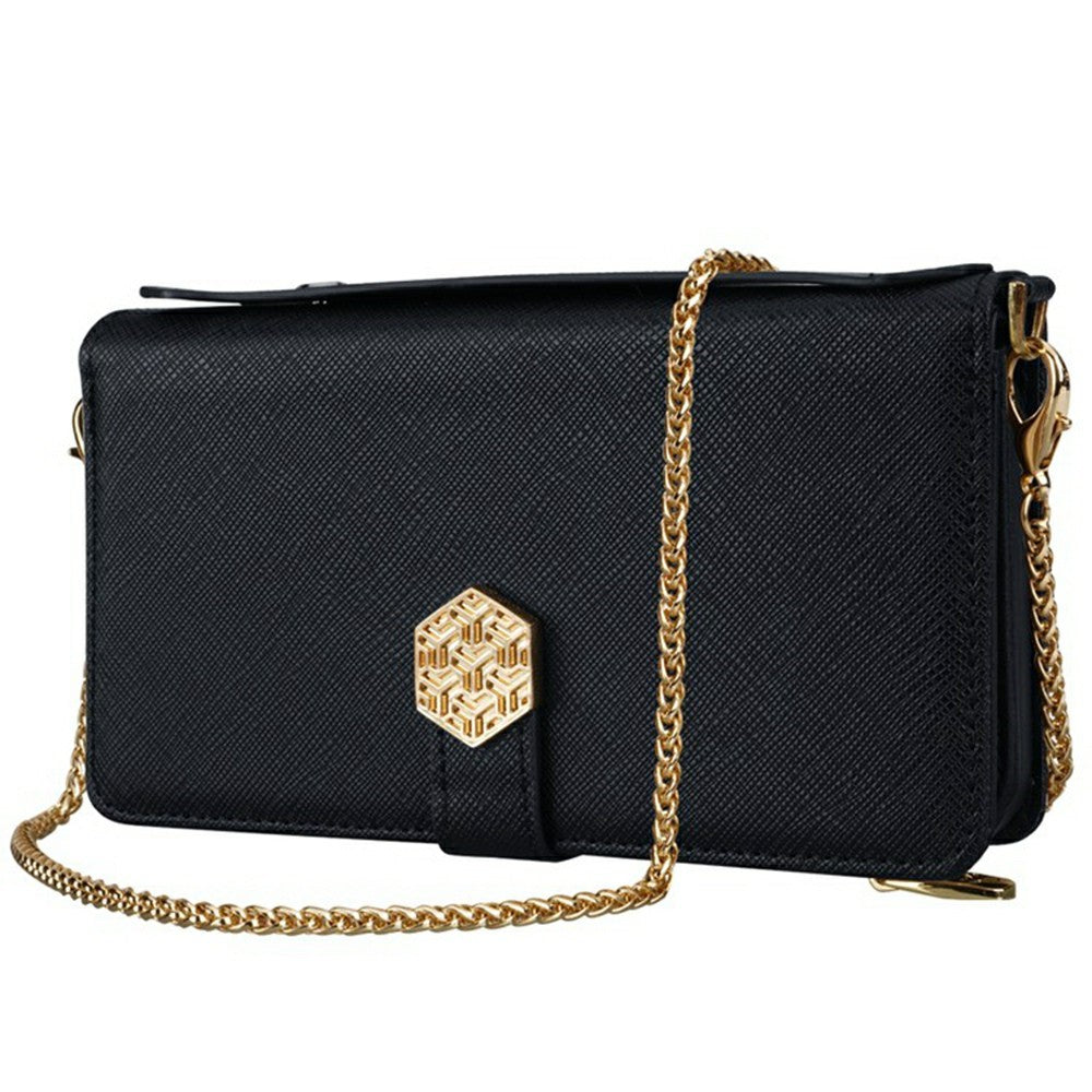 For Motorola Edge 70 5G Case Cross Texture PU Leather + TPU Wallet Phone Cover with Strap - Black