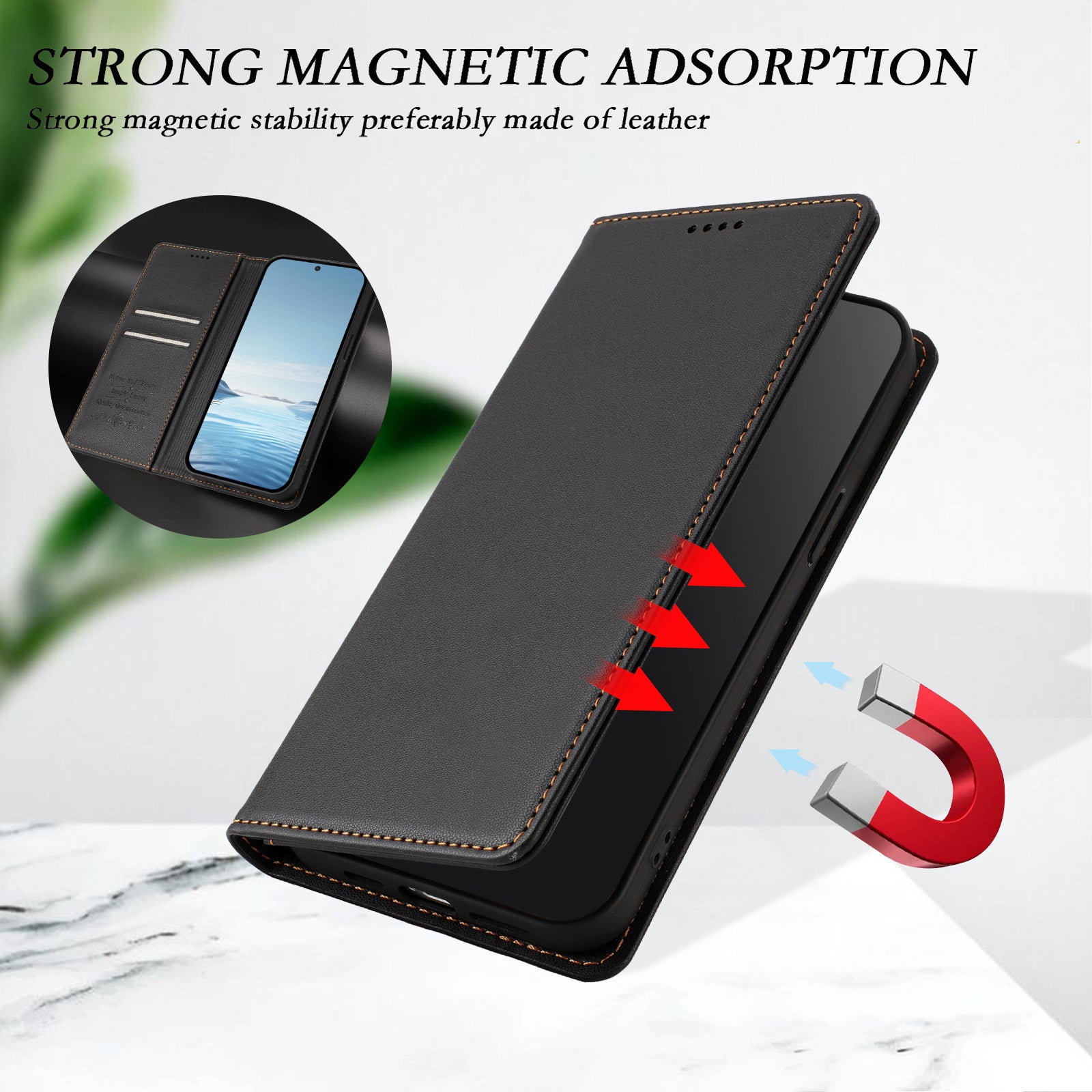 For Xiaomi Poco M8 5G / Redmi Note 15 5G (Global) / 15 4G (Global) Leather Wallet Case Magnetic Closure RFID Blocking Phone Cover - Black