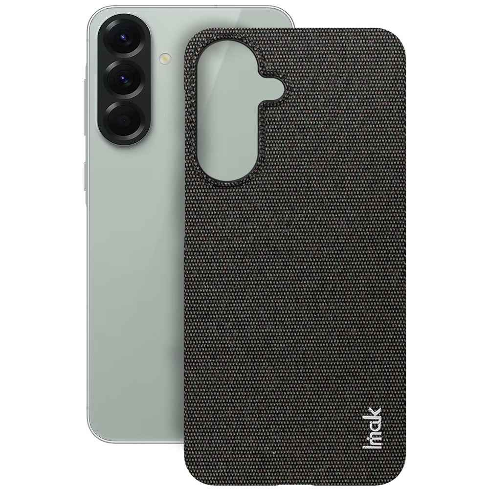 IMAK Ruiyi Series for Samsung Galaxy A57 5G Case Fabric Texture Leather + PC Phone Back Cover - Black