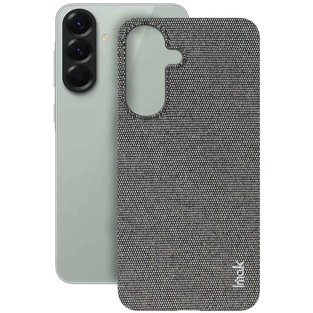IMAK Ruiyi Series for Samsung Galaxy A57 5G Case Fabric Texture Leather + PC Phone Back Cover - Dark Grey