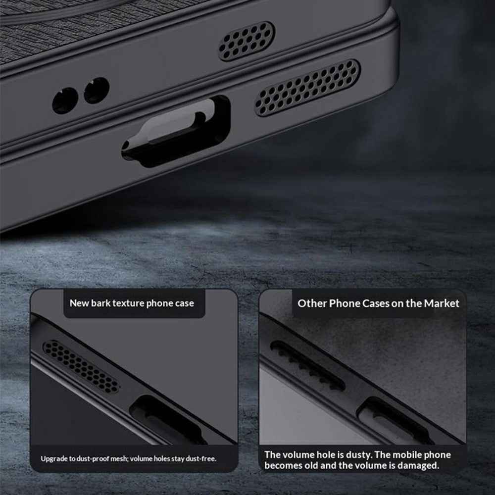 For Xiaomi 17 Ultra 5G Case Wood Texture PU Leather Coated PC TPU Phone Cover - Grey