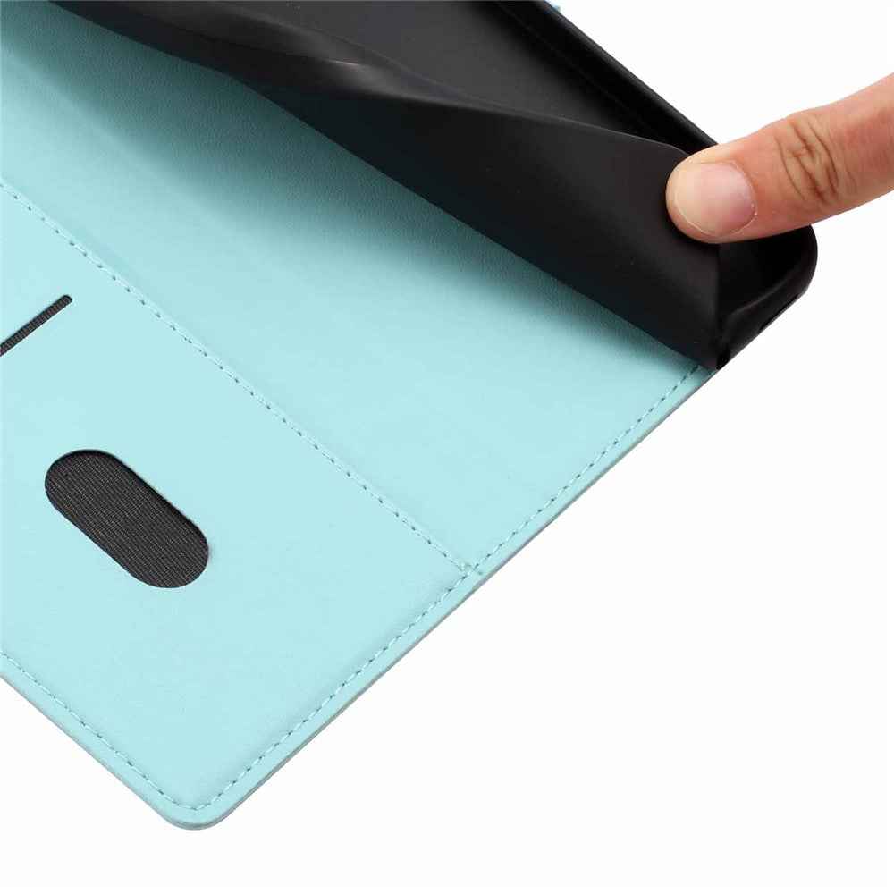 For Samsung Galaxy A57 5G Stand Case Tree-and-Cat Pattern PU Leather Wallet Protective Phone Cover with Wrist Strap - Light Green