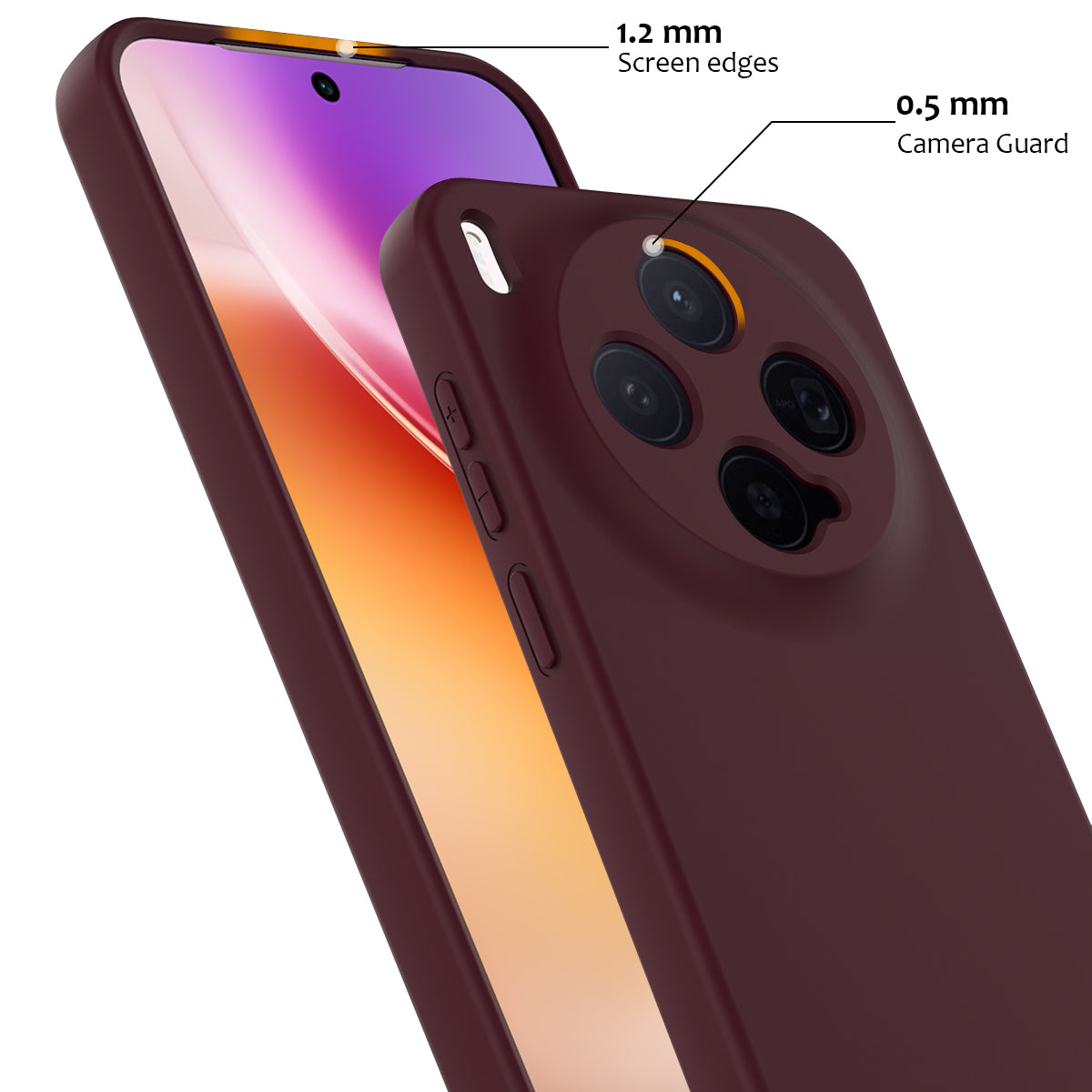 For vivo X300 5G Magnetic Case Anti-Drop Liquid Silicone Phone Cover with Lanyard - Wine Red