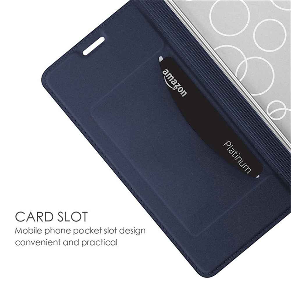 For Xiaomi 17 Ultra 5G Case PU Leather Phone Cover with Card Holder Stand - Blue