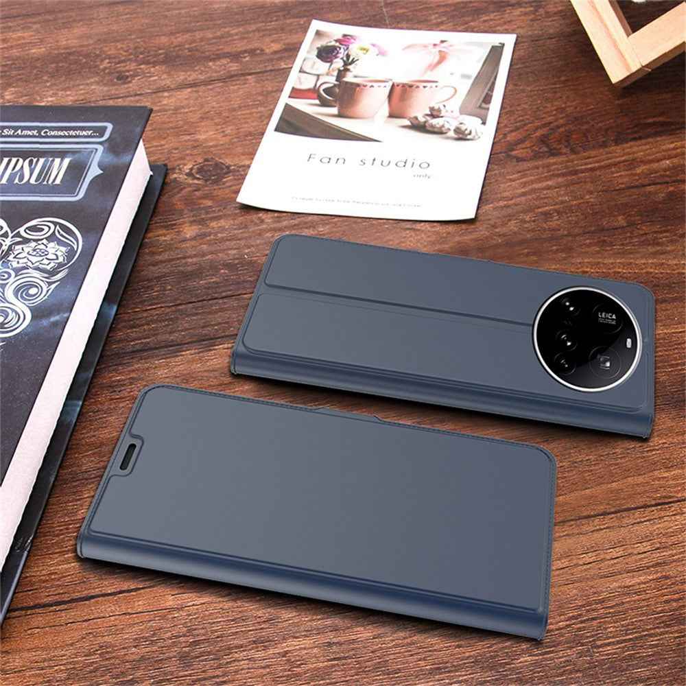 For Xiaomi 17 Ultra 5G Case Shockproof TPU Inner Shell Leather Phone Cover Card Slot - Blue