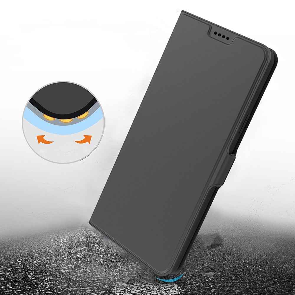 For Xiaomi 17 Ultra 5G Case Shockproof TPU Inner Shell Leather Phone Cover Card Slot - Black
