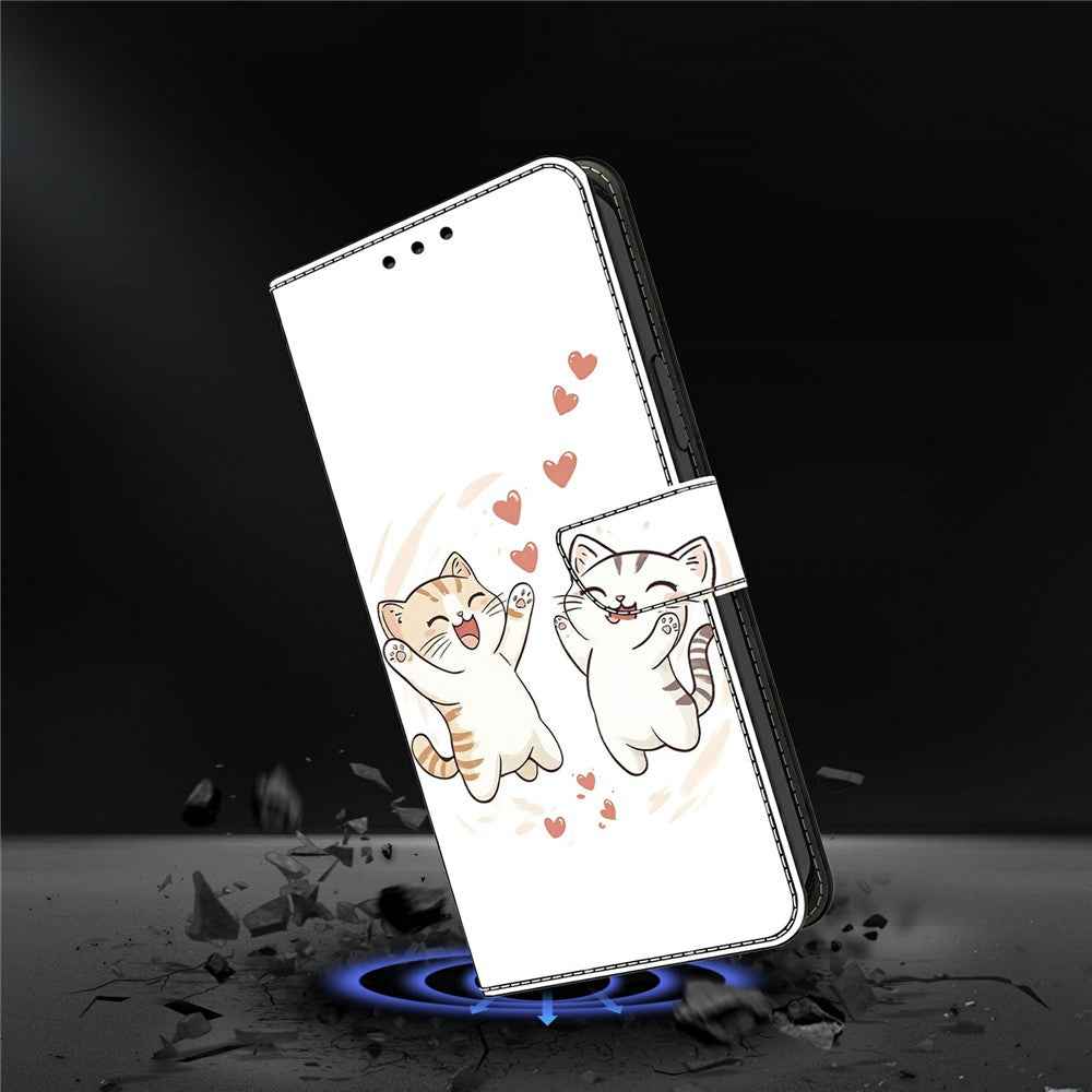 For Samsung Galaxy A57 5G Wallet Case Foldable Stand Pattern Printing Leather Flip Phone Cover - Love Cats