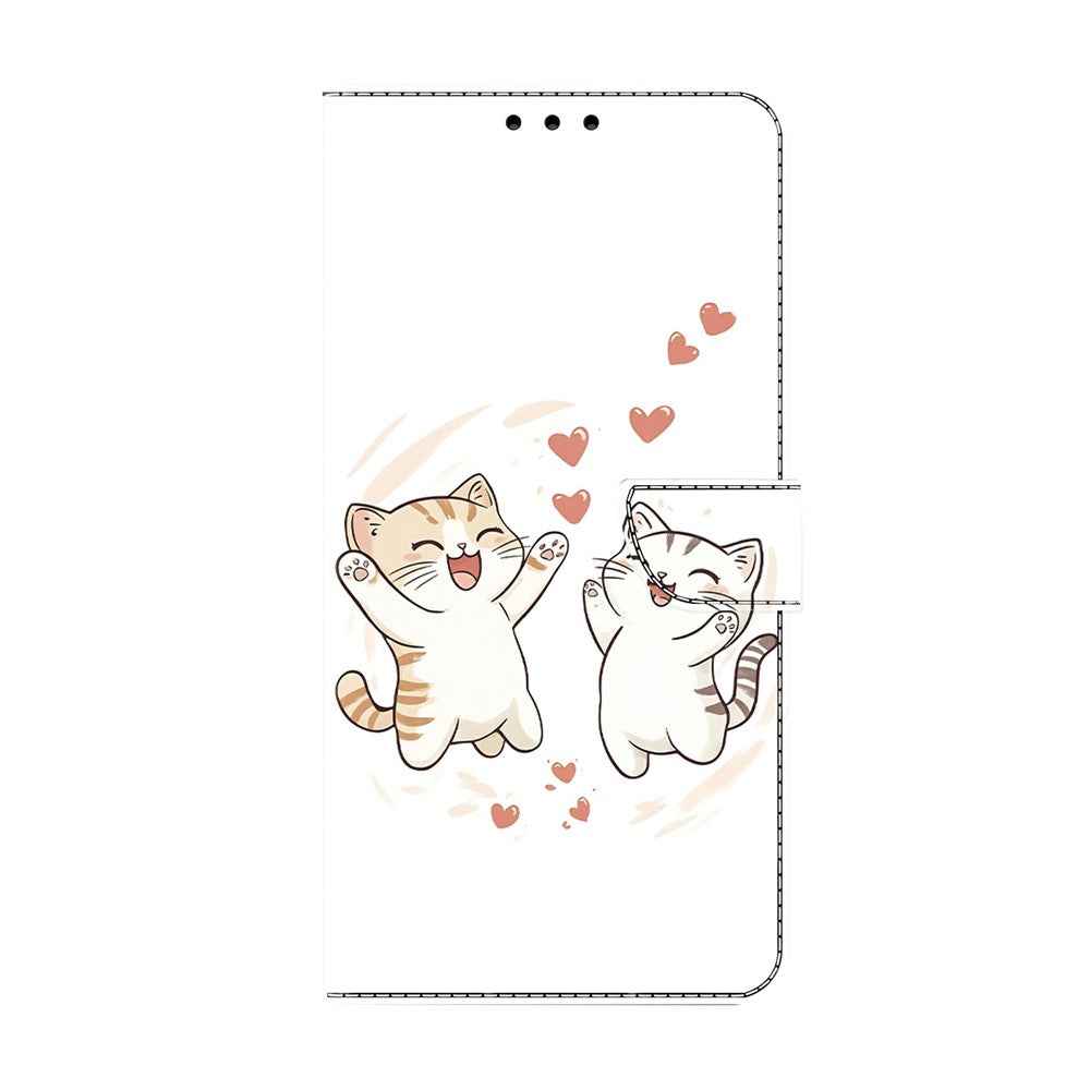 For Samsung Galaxy A57 5G Wallet Case Foldable Stand Pattern Printing Leather Flip Phone Cover - Love Cats