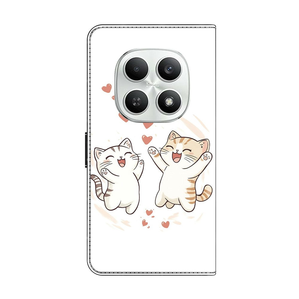 For Xiaomi Poco M8 5G / Redmi Note 15 5G (Global) Wallet Case Foldable Stand Pattern Printing Leather Flip Phone Cover - Love Cats