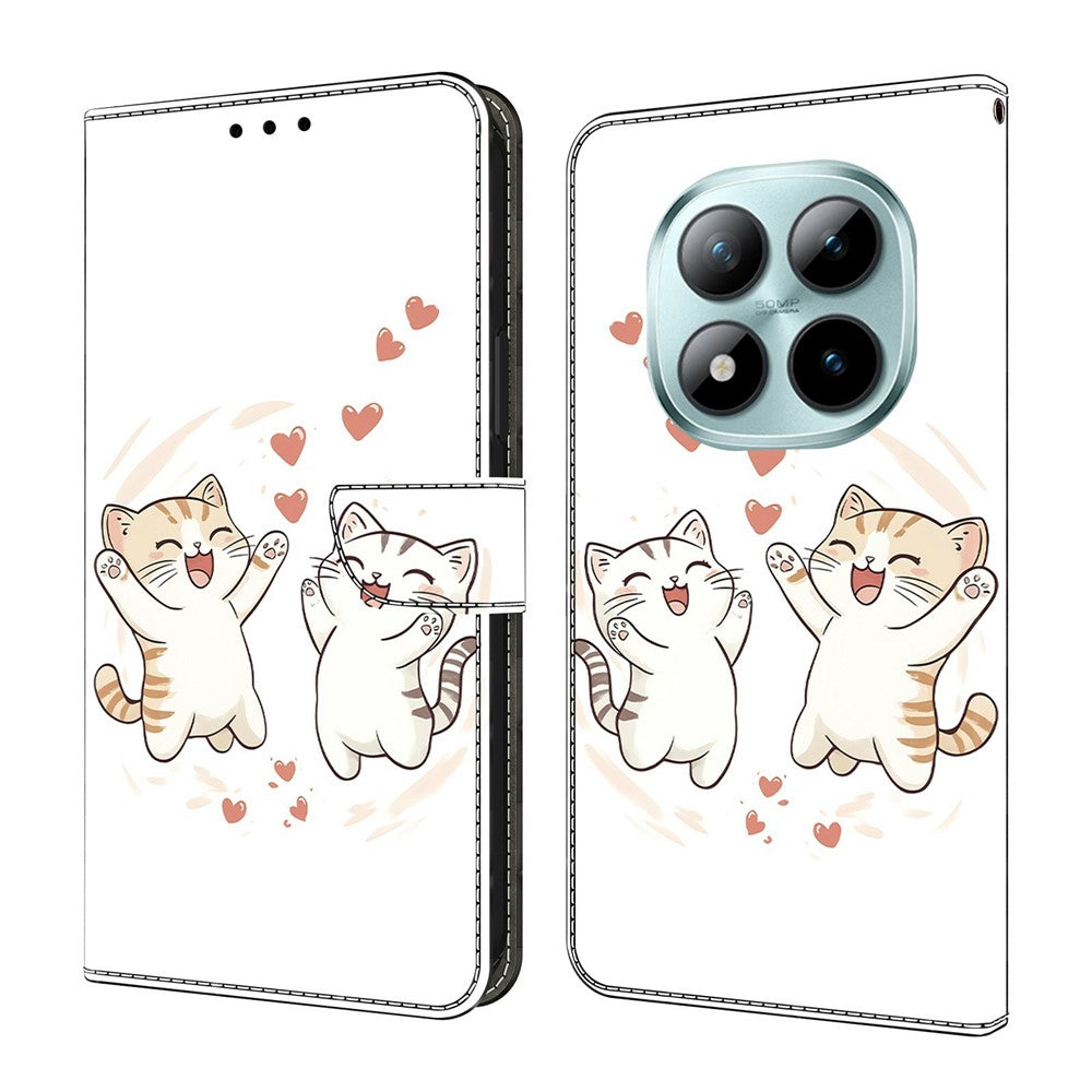 For Xiaomi Redmi Note 15 Pro 5G (Global) Wallet Case Foldable Stand Pattern Printing Leather Flip Phone Cover - Love Cats