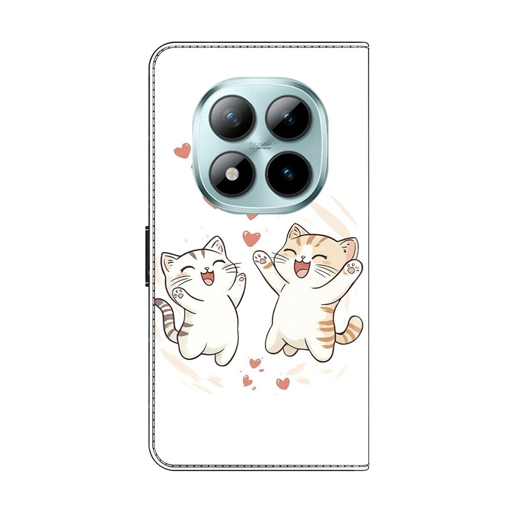For Xiaomi Redmi Note 15 Pro 5G (Global) Wallet Case Foldable Stand Pattern Printing Leather Flip Phone Cover - Love Cats