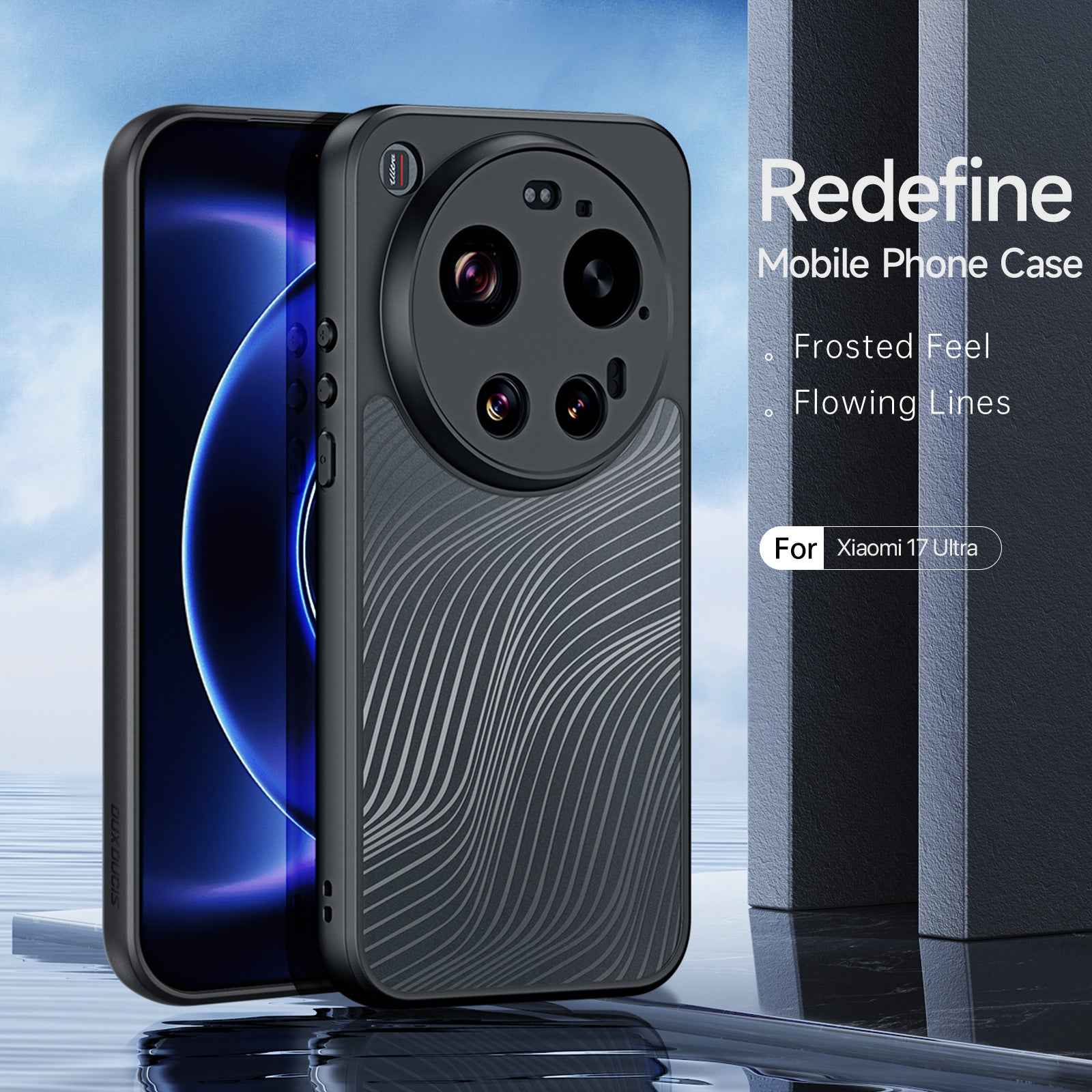 For Xiaomi 17 Ultra 5G Case DUX DUCIS Aimo Series TPU+PC Matte Drop-proof Phone Cover (REACH Certification) - Black