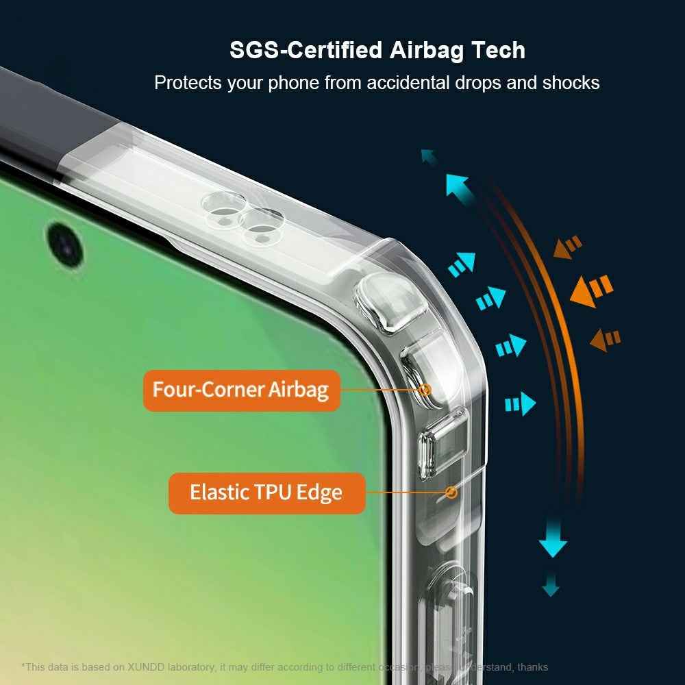 XUNDD For Samsung Galaxy A57 5G Case Dropproof TPU + Acrylic Clear Back Phone Cover - Black