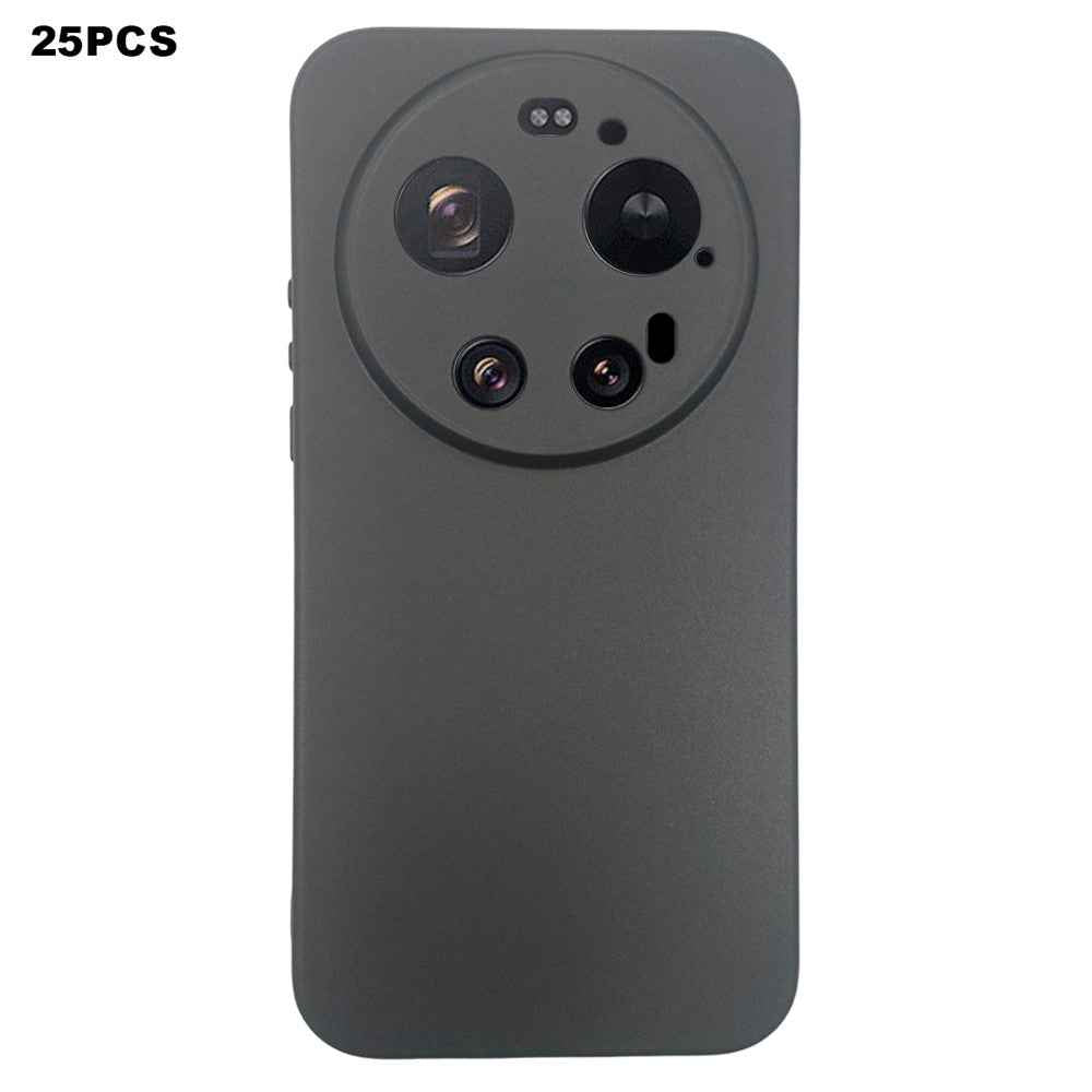 Bulk Purchasing 25Pcs For Xiaomi 17 Ultra 5G Case 1.2mm TPU Matte Phone Cover - Black