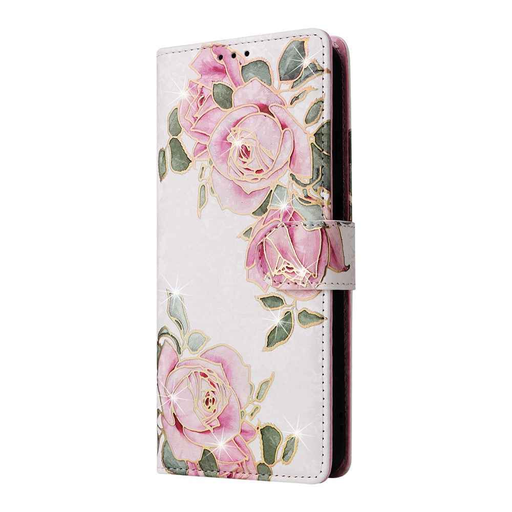 For Samsung Galaxy A57 5G Case RFID Blocking Flower Leather Phone Cover - Flower