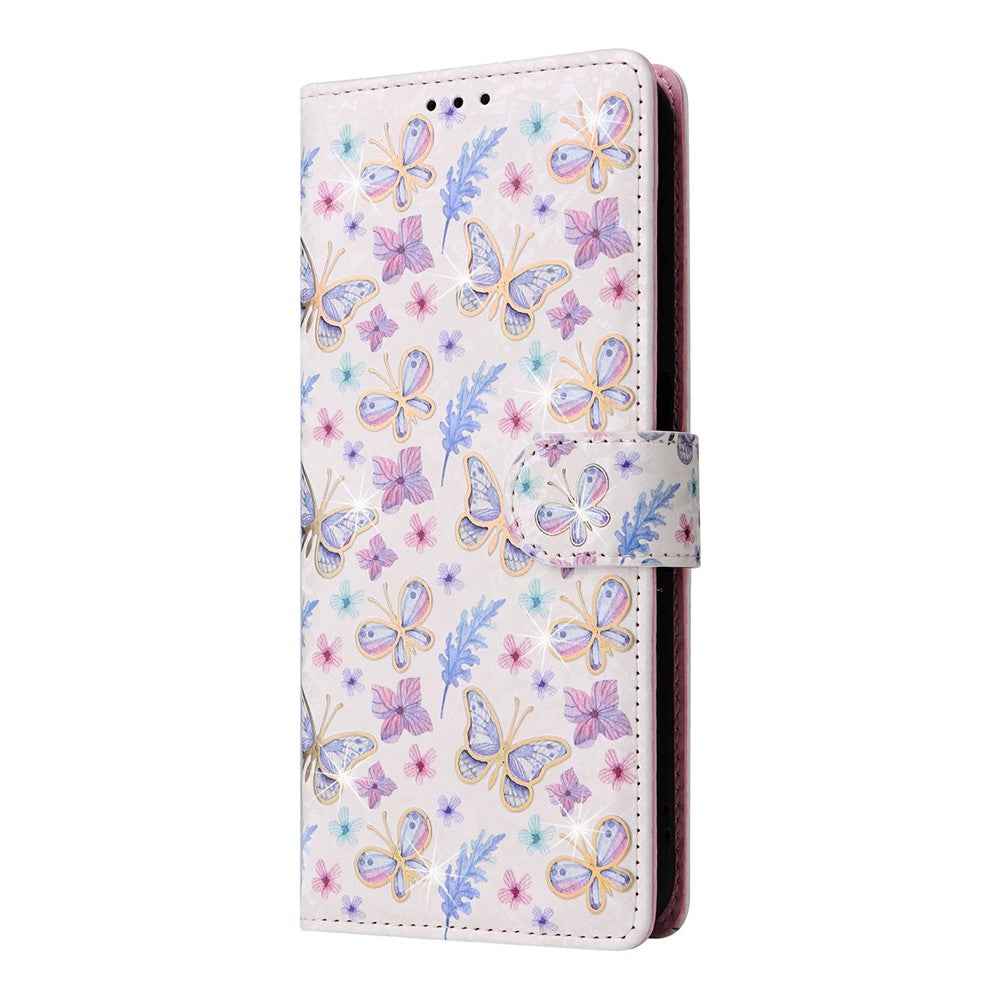 For Samsung Galaxy A57 5G Case RFID Blocking Flower Leather Phone Cover - Butterfly Flower