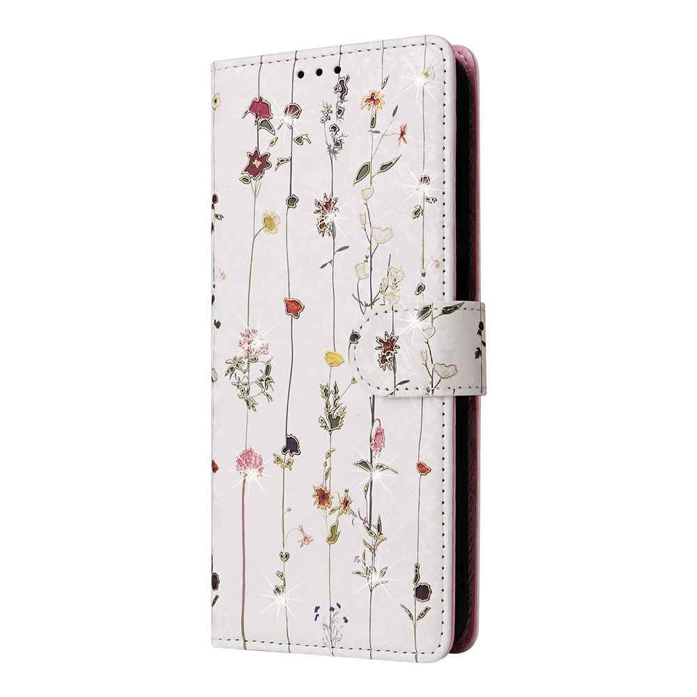 For Samsung Galaxy A57 5G Case RFID Blocking Flower Leather Phone Cover - Small Flower