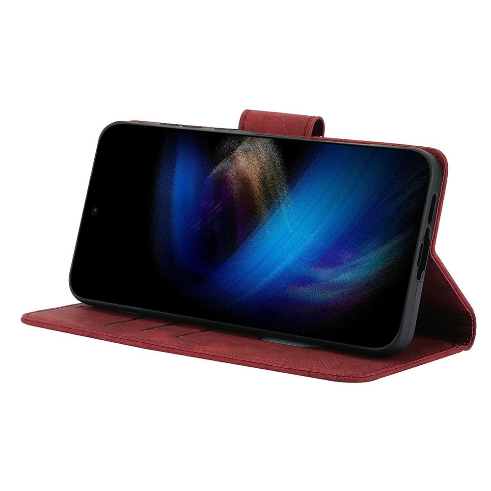 For Xiaomi Redmi Note 15 Pro 5G (Global) Case Flower Butterfly Wallet Leather Phone Cover with Hand Strap - Red