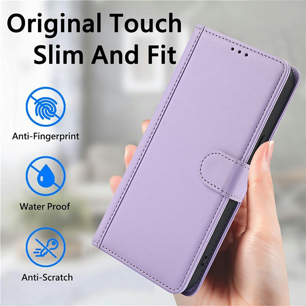 For Xiaomi Redmi Note 15 Pro 5G (Global) Case PU Leather Stand View Phone Wallet Cover with Hand Strap - Purple
