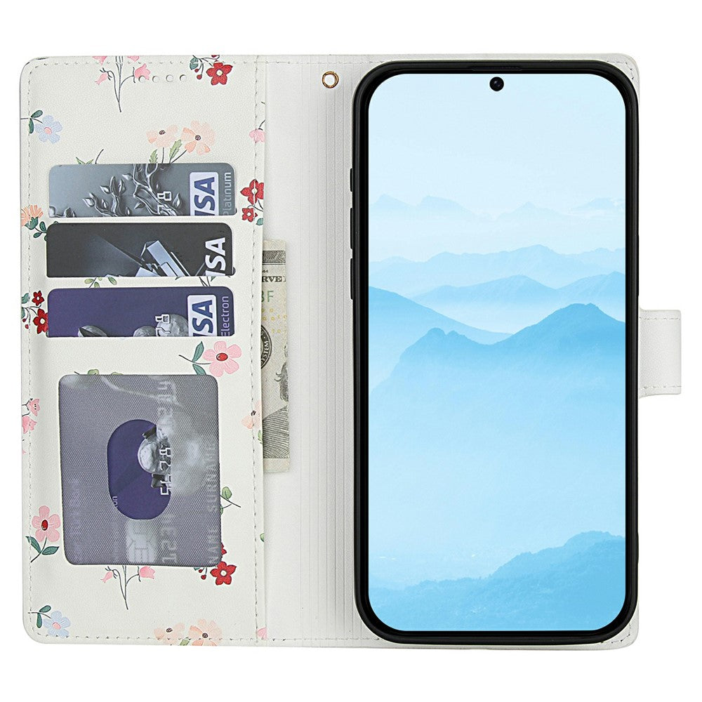 For Xiaomi Redmi Note 15 Pro 5G (Global) Wallet Case Rhombic Floral Design Leather Flip Phone Cover with Strap - A1
