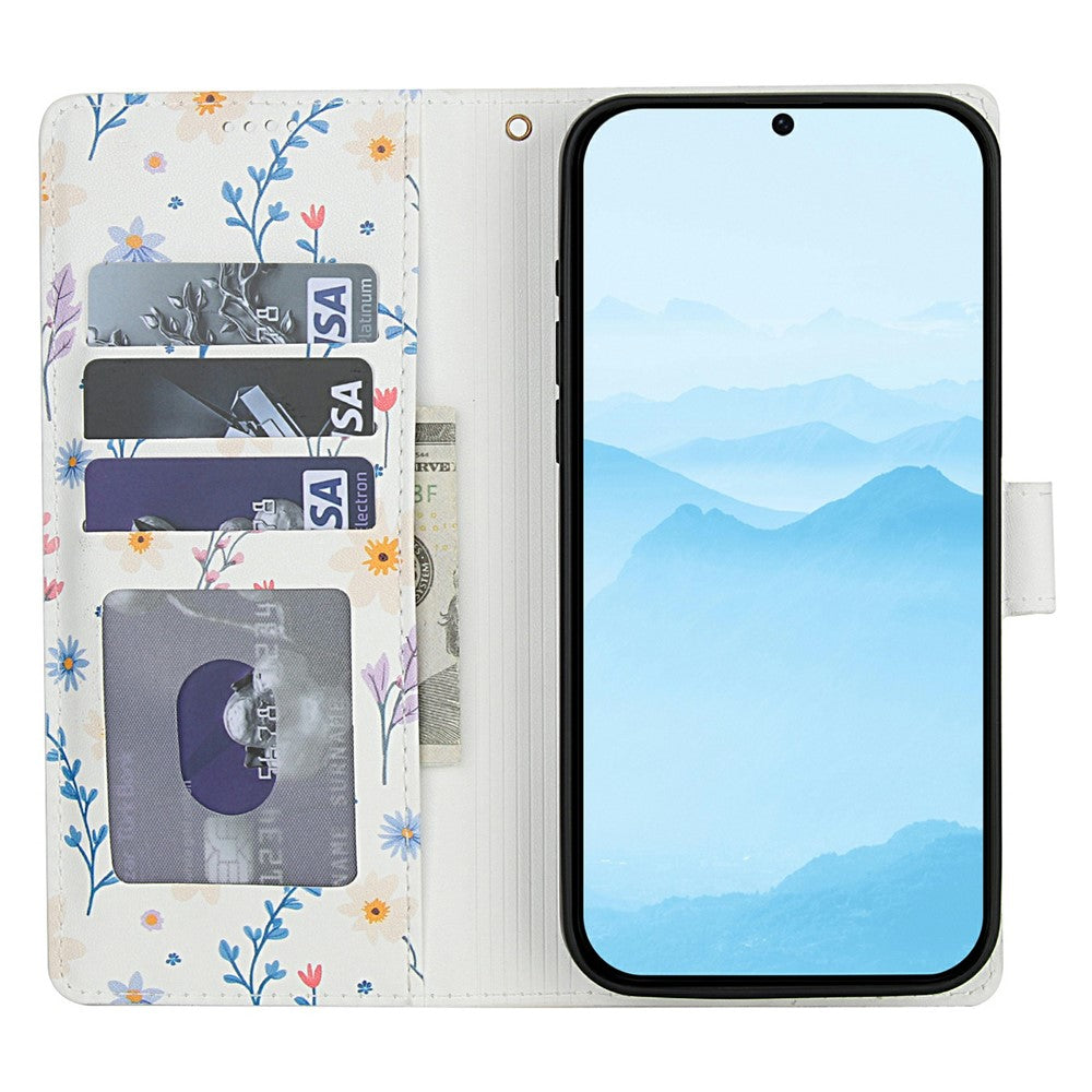 For Xiaomi Redmi Note 15 Pro 5G (Global) Wallet Case Rhombic Floral Design Leather Flip Phone Cover with Strap - A2
