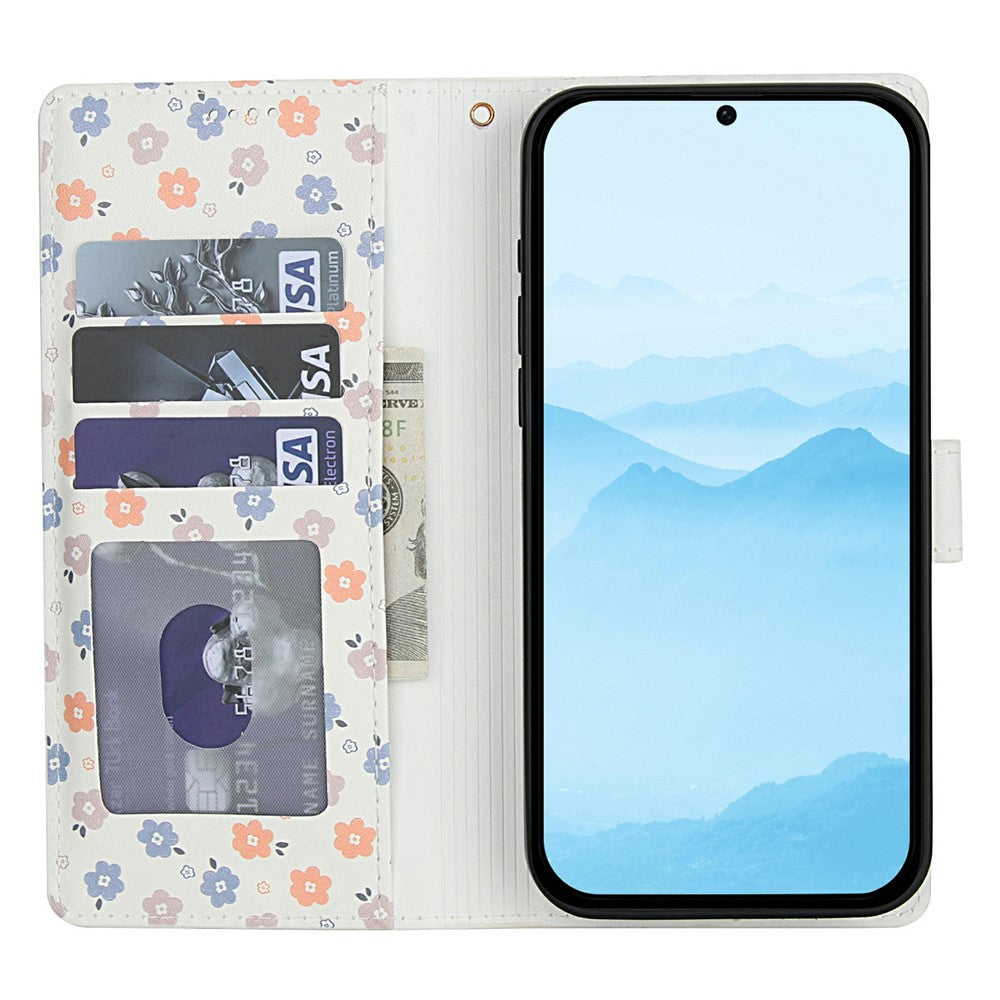 For Xiaomi Redmi Note 15 Pro 5G (Global) Wallet Case Rhombic Floral Design Leather Flip Phone Cover with Strap - A4