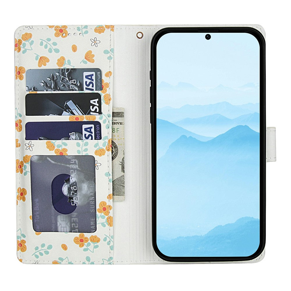 For Xiaomi Poco M8 Pro 5G / Redmi Note 15 Pro+ 5G (Global) Wallet Case Rhombic Floral Design Leather Flip Phone Cover with Strap - A3