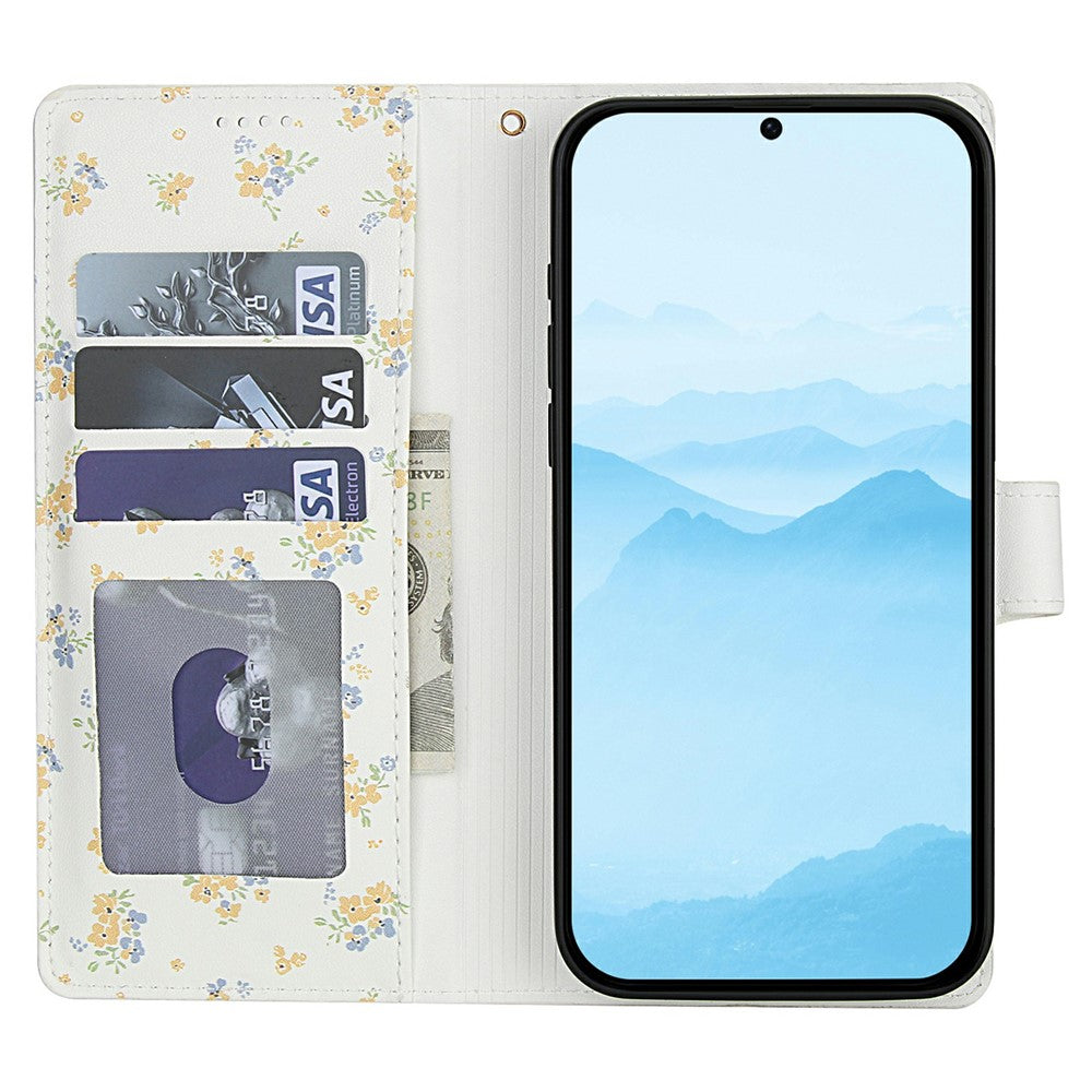 For Xiaomi Poco M8 Pro 5G / Redmi Note 15 Pro+ 5G (Global) Wallet Case Rhombic Floral Design Leather Flip Phone Cover with Strap - A5