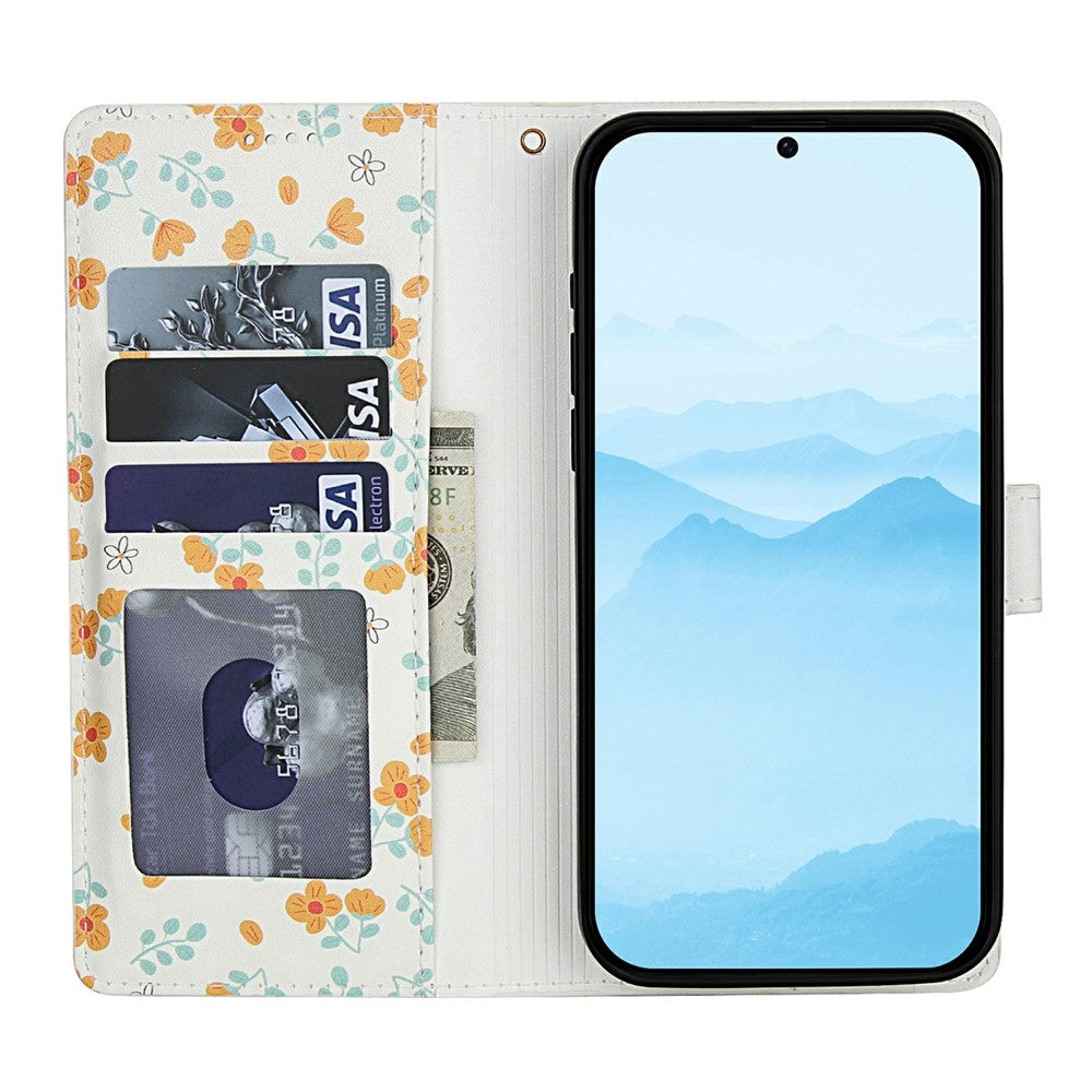 For Xiaomi Poco M8 5G / Redmi Note 15 5G (Global) / 15 4G (Global) Wallet Case Rhombic Floral Design Leather Flip Phone Cover with Strap - A3