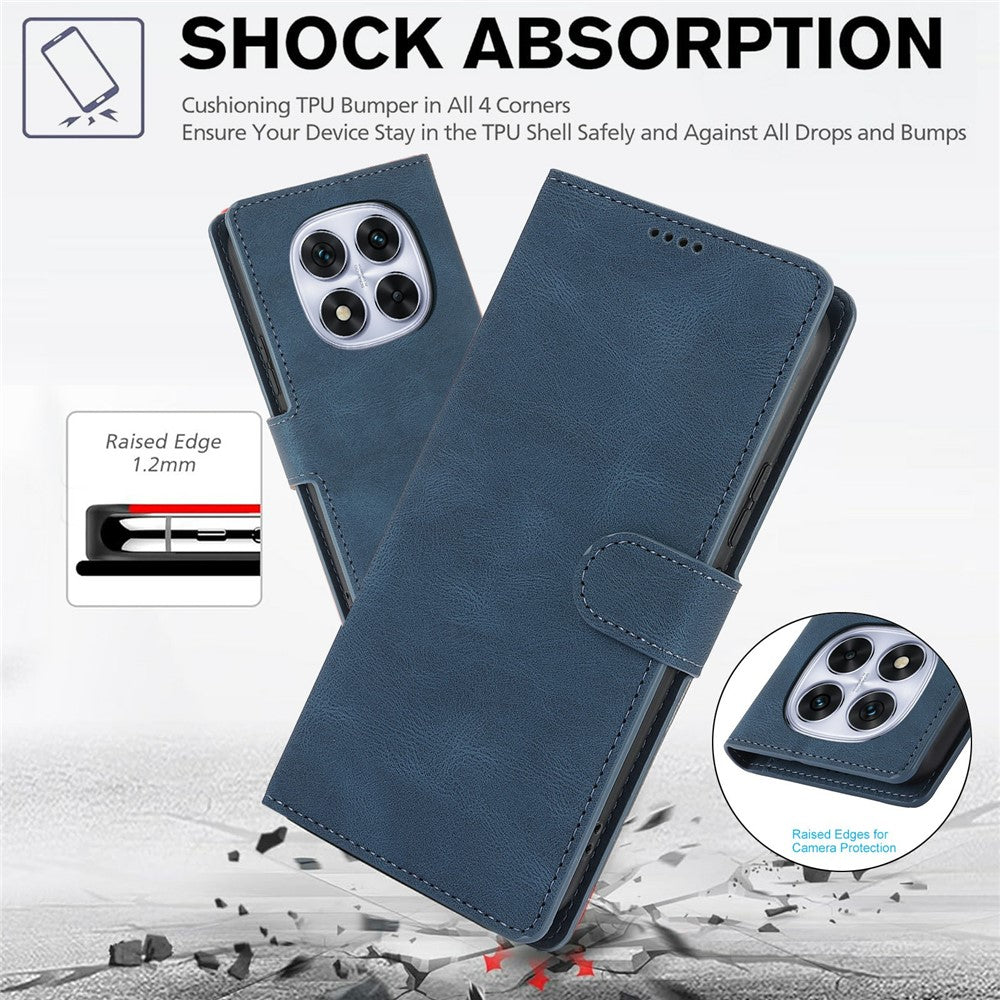 For Xiaomi Redmi Note 15 Pro 5G (Global) Case PU Leather Phone Cover with Wallet Stand - Blue