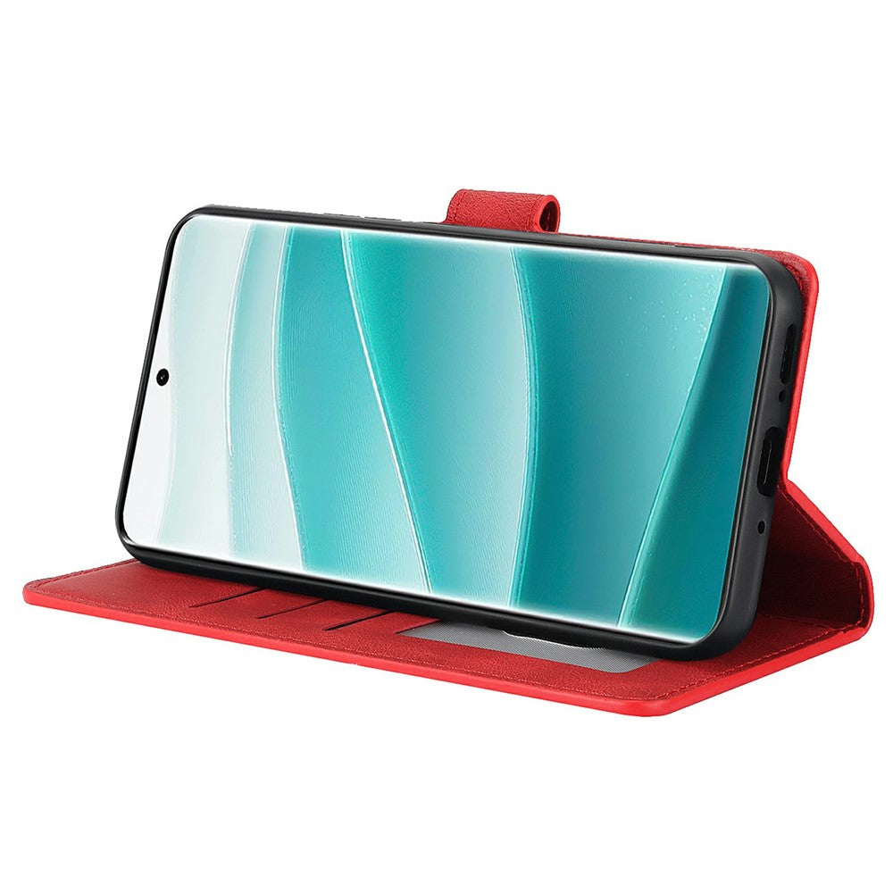 For Xiaomi Redmi Note 15 Pro 5G (Global) Case PU Leather Phone Cover with Wallet Stand - Red