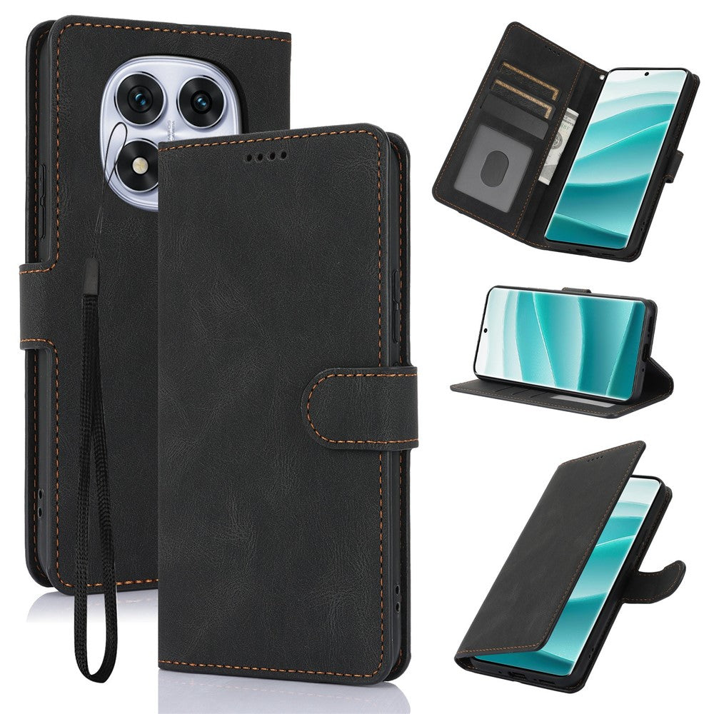 For Xiaomi Poco M8 Pro 5G / Redmi Note 15 Pro+ 5G (Global) Case PU Leather Phone Cover with Wallet Stand - Black