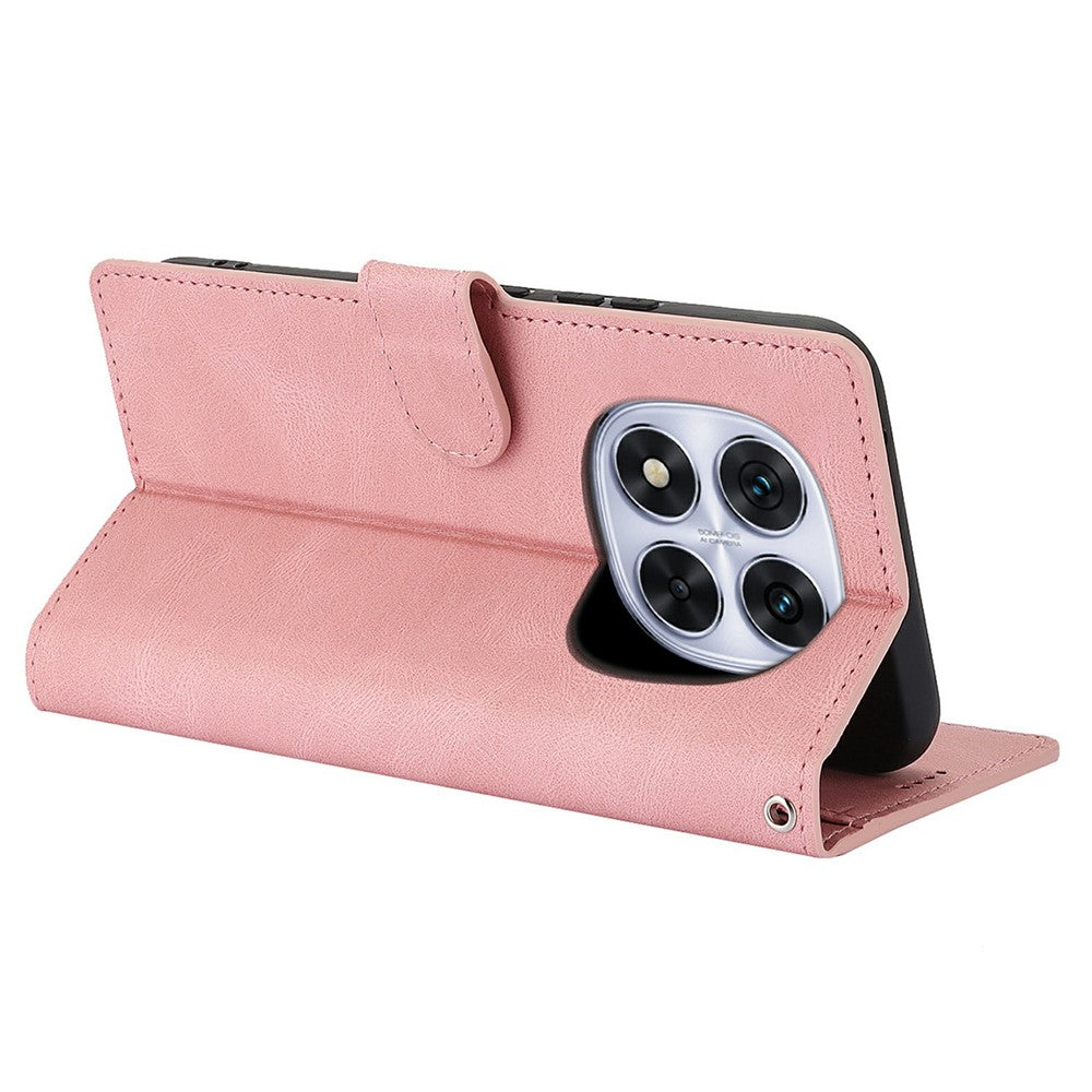 For Xiaomi Poco M8 Pro 5G / Redmi Note 15 Pro+ 5G (Global) Case PU Leather Phone Cover with Wallet Stand - Pink