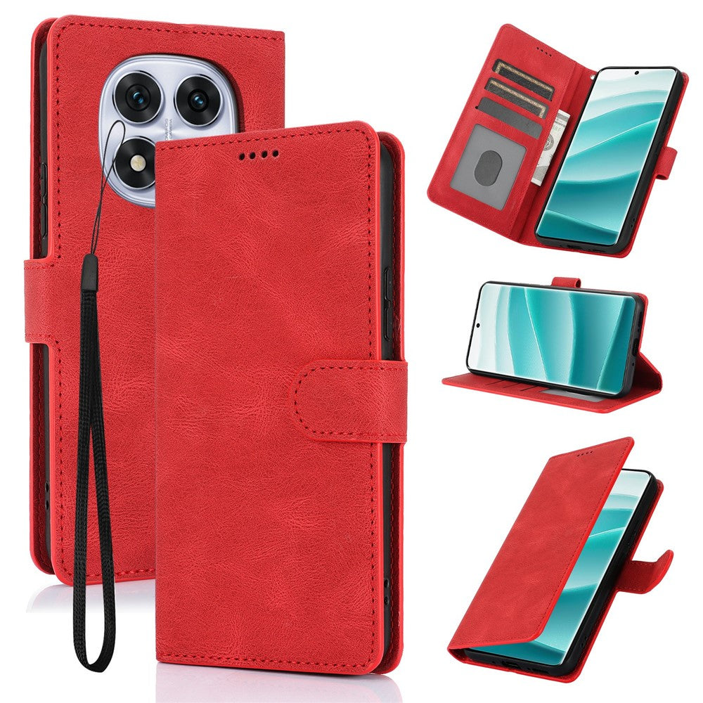 For Xiaomi Poco M8 Pro 5G / Redmi Note 15 Pro+ 5G (Global) Case PU Leather Phone Cover with Wallet Stand - Red