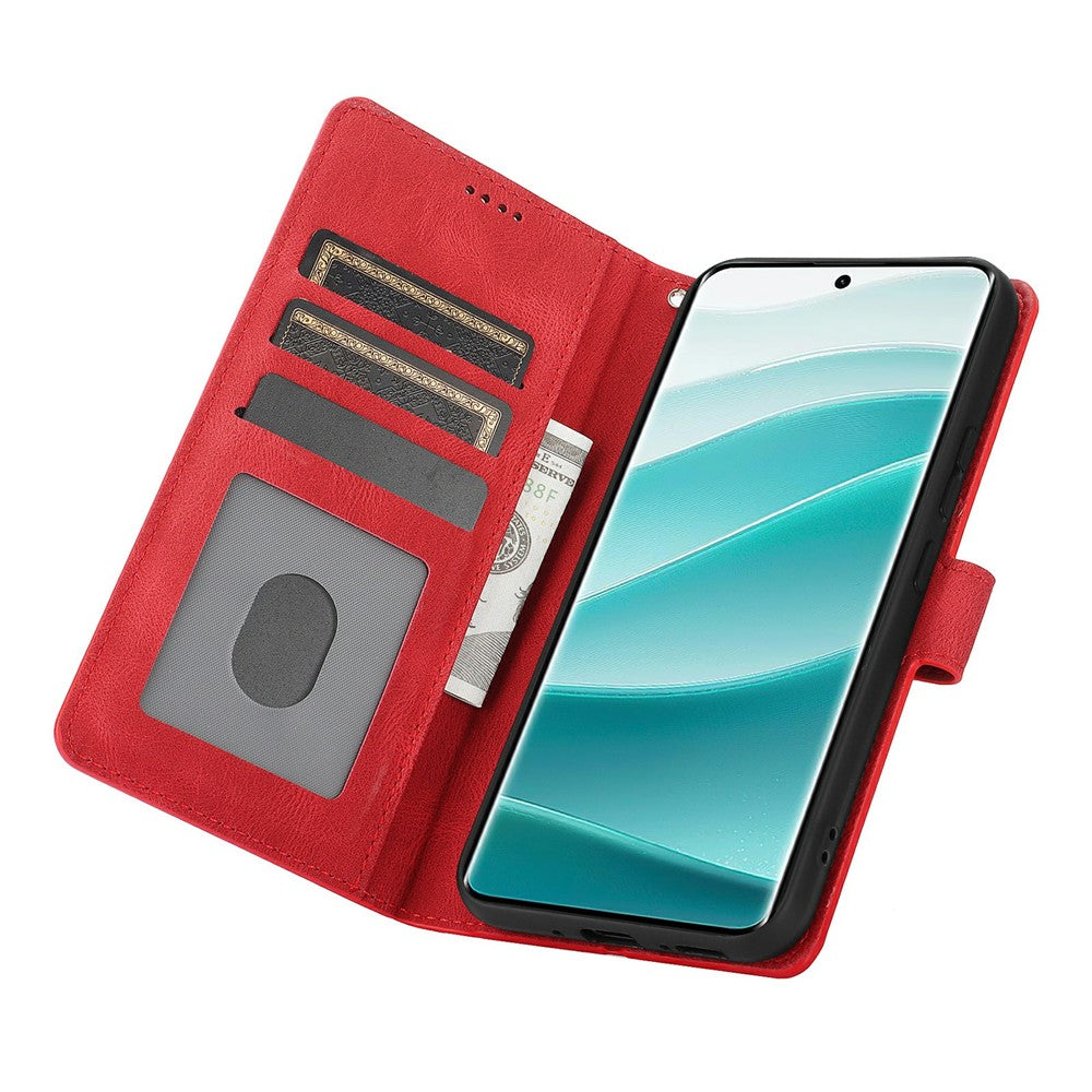 For Xiaomi Poco M8 Pro 5G / Redmi Note 15 Pro+ 5G (Global) Case PU Leather Phone Cover with Wallet Stand - Red