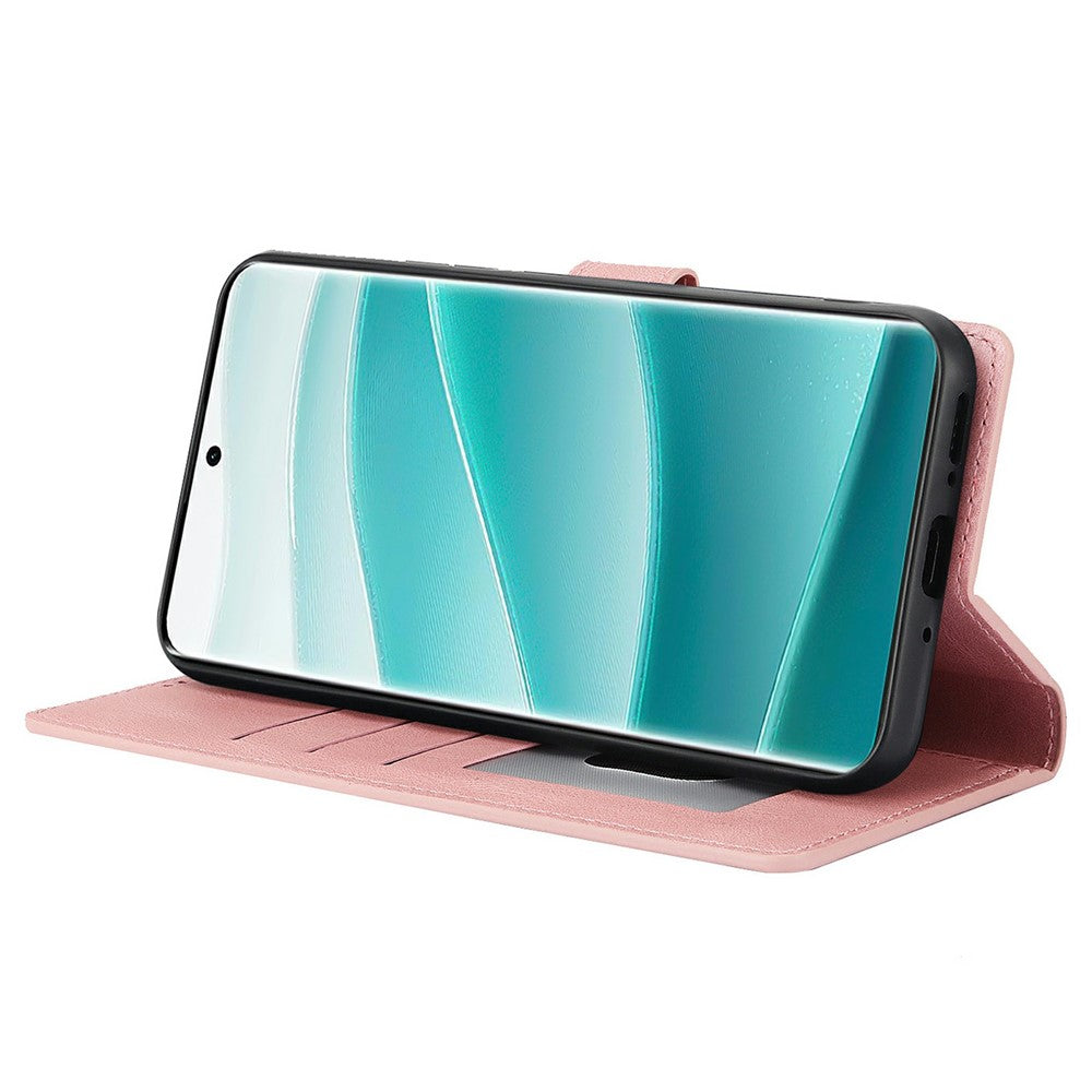 For Xiaomi Poco M8 5G / Redmi Note 15 5G (Global) / 15 4G (Global) Case PU Leather Phone Cover with Wallet Stand - Pink