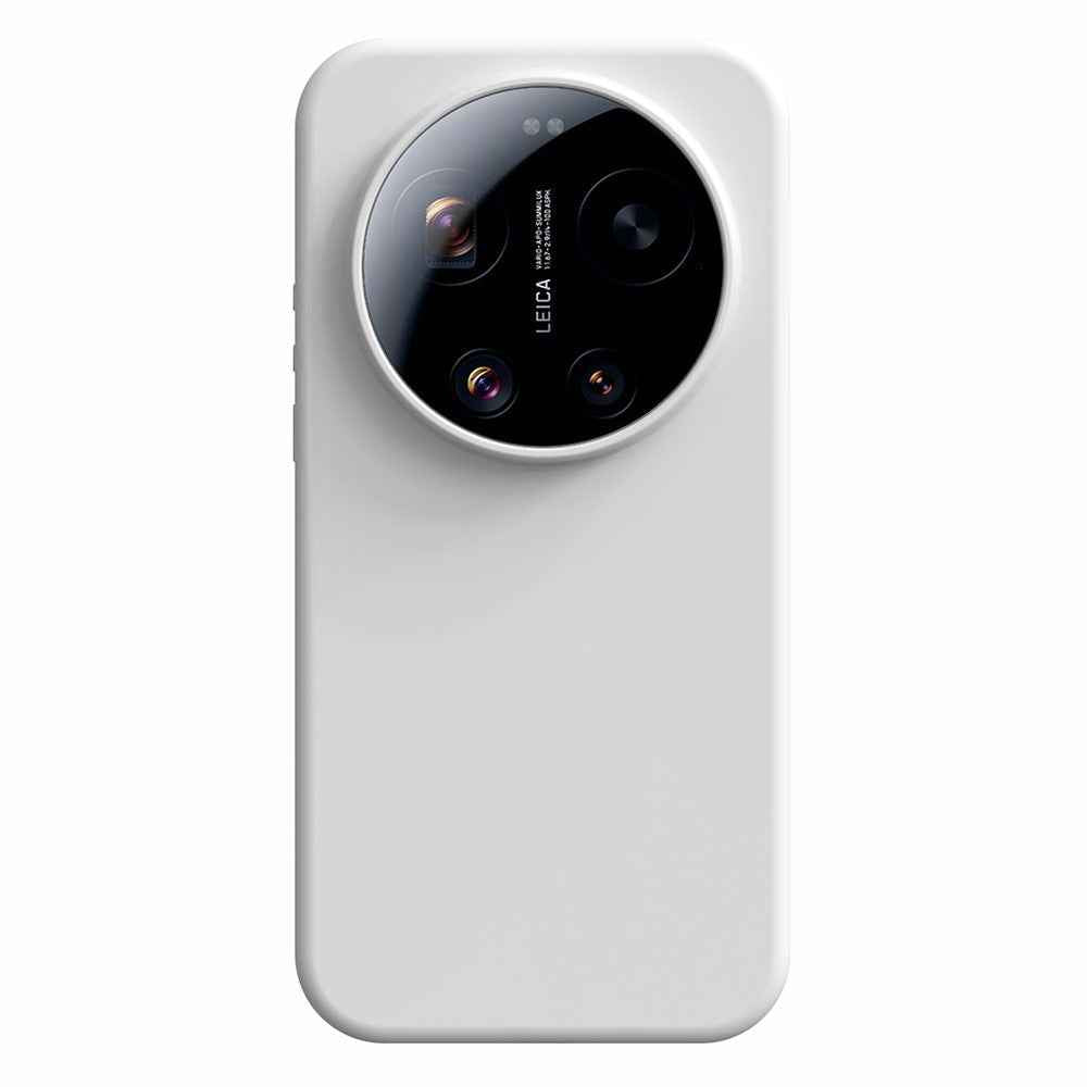 For Xiaomi 17 Ultra 5G Case Skin-Friendly Liquid Silicone + PC Phone Cover - White