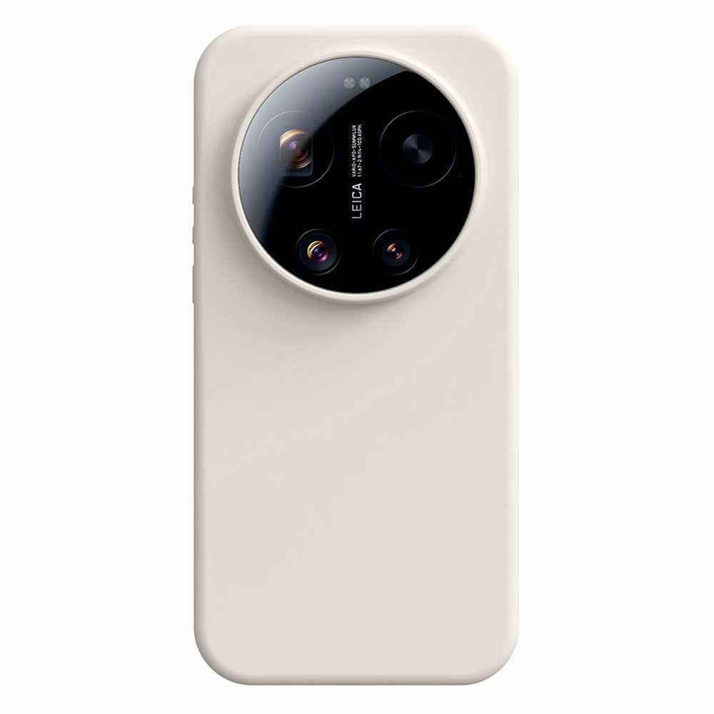 For Xiaomi 17 Ultra 5G Case Skin-Friendly Liquid Silicone + PC Phone Cover - Antique White
