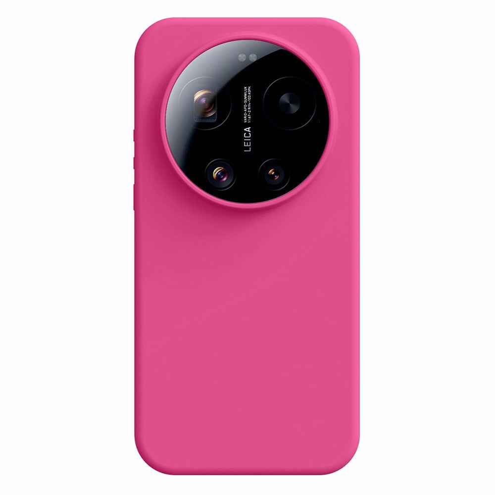 For Xiaomi 17 Ultra 5G Case Skin-Friendly Liquid Silicone + PC Phone Cover - Hot Pink