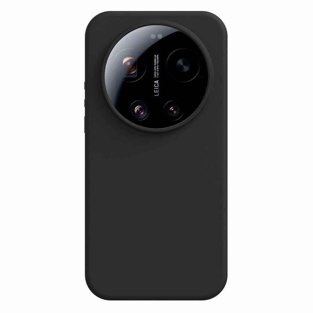 For Xiaomi 17 Ultra 5G Case Skin-Friendly Liquid Silicone + PC Phone Cover - Black