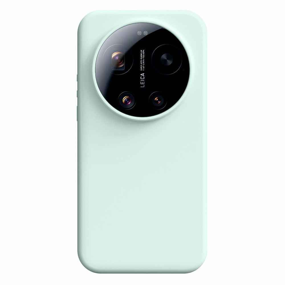 For Xiaomi 17 Ultra 5G Case Skin-Friendly Liquid Silicone + PC Phone Cover - Light Green
