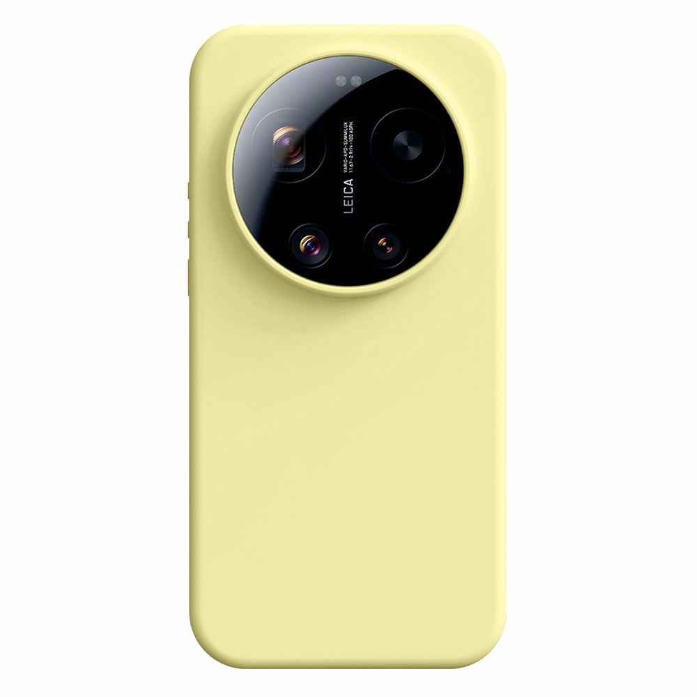 For Xiaomi 17 Ultra 5G Case Skin-Friendly Liquid Silicone + PC Phone Cover - Light Yellow