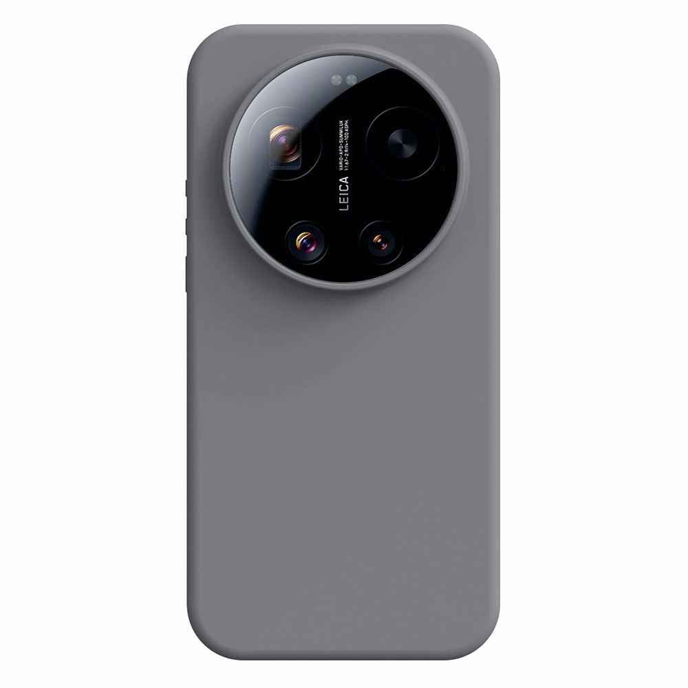 For Xiaomi 17 Ultra 5G Case Skin-Friendly Liquid Silicone + PC Phone Cover - Dark Grey